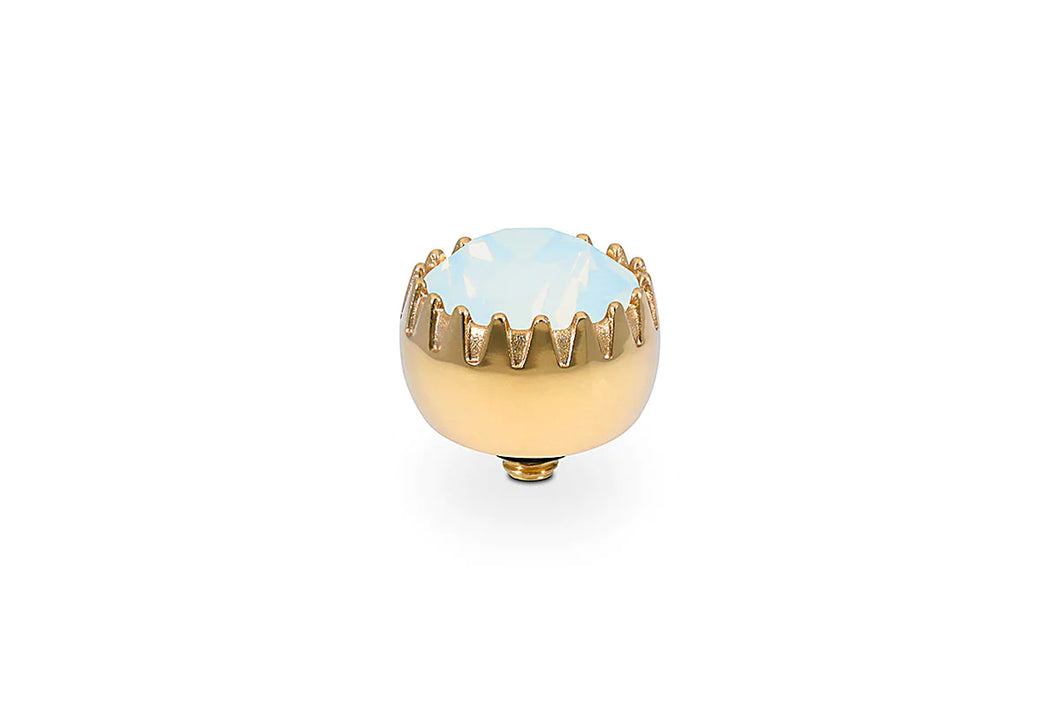 QUDO 10.5mm Gold London Top in White Opal