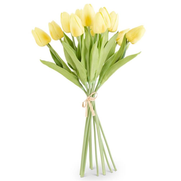 Light Yellow Real Touch Mini Tulip Bundle