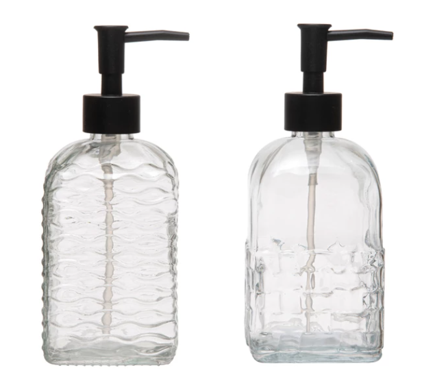 Glass Soap Dispenser with Pump assorted