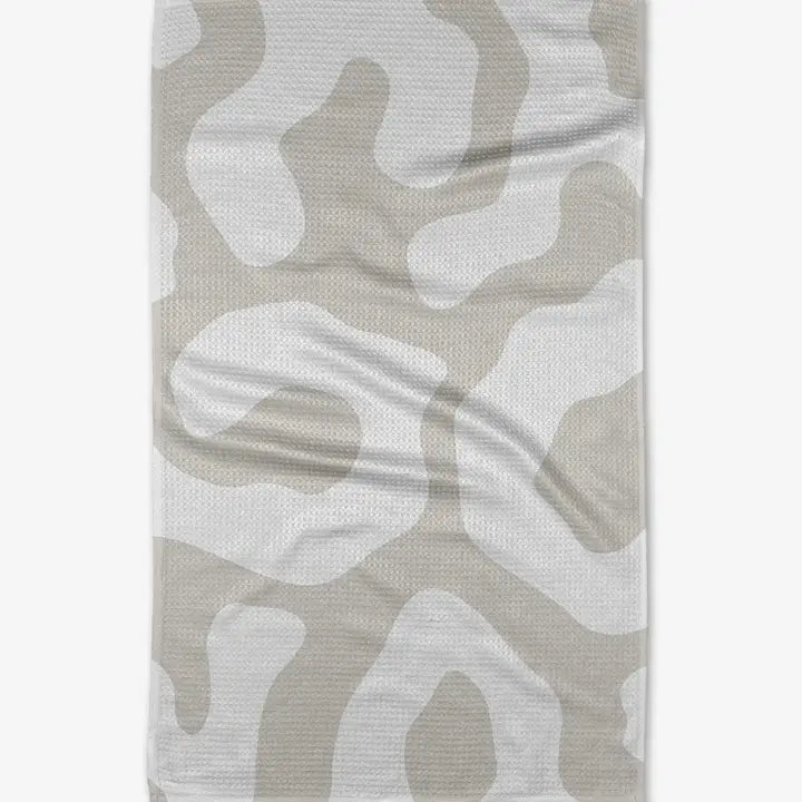 Geometry Off White Tea Towel