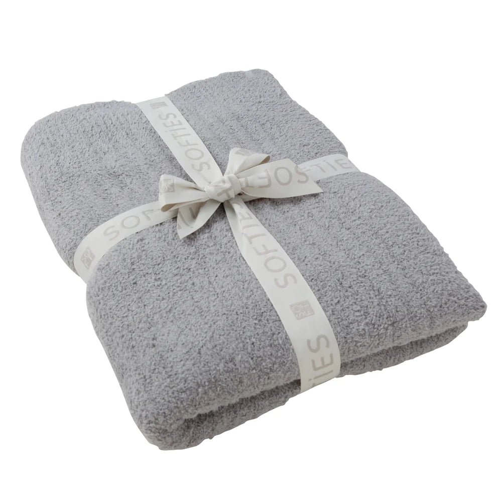 Softies Solid Rib Marshmallow Blanket Grey