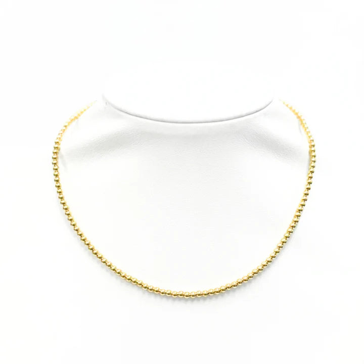 Classic 14K Gold Filled Ball Beaded Choker 3mm