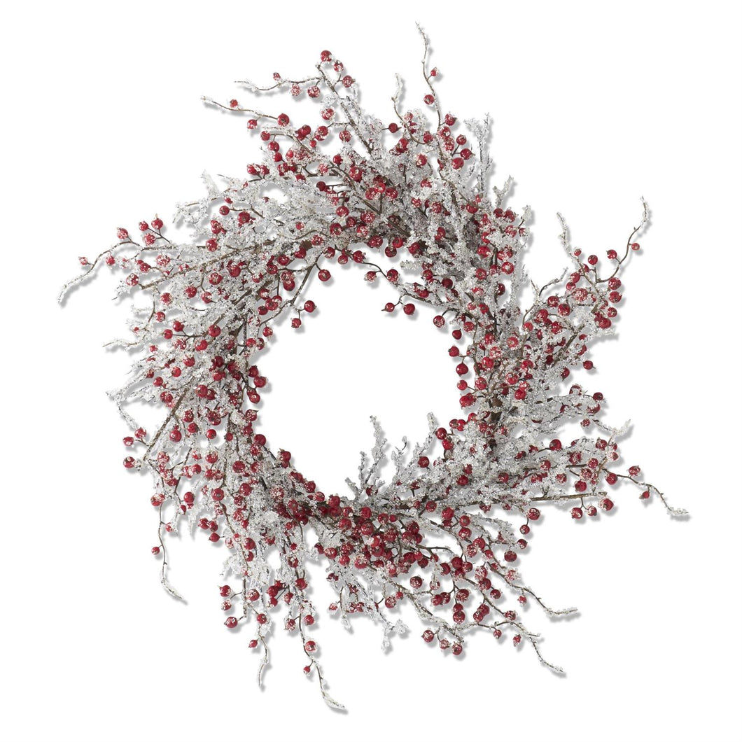 Iced Red Berry Wreath