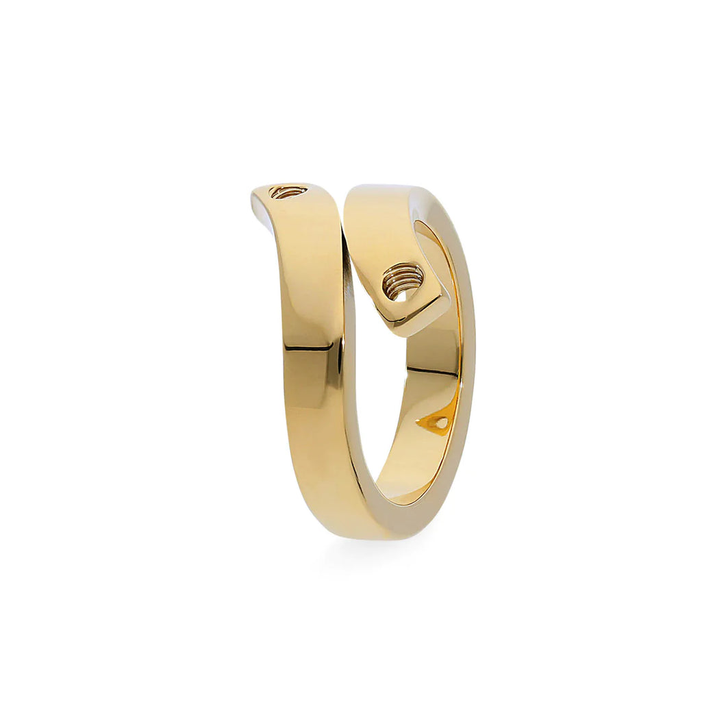 QUDO Gold Basic Ring Due