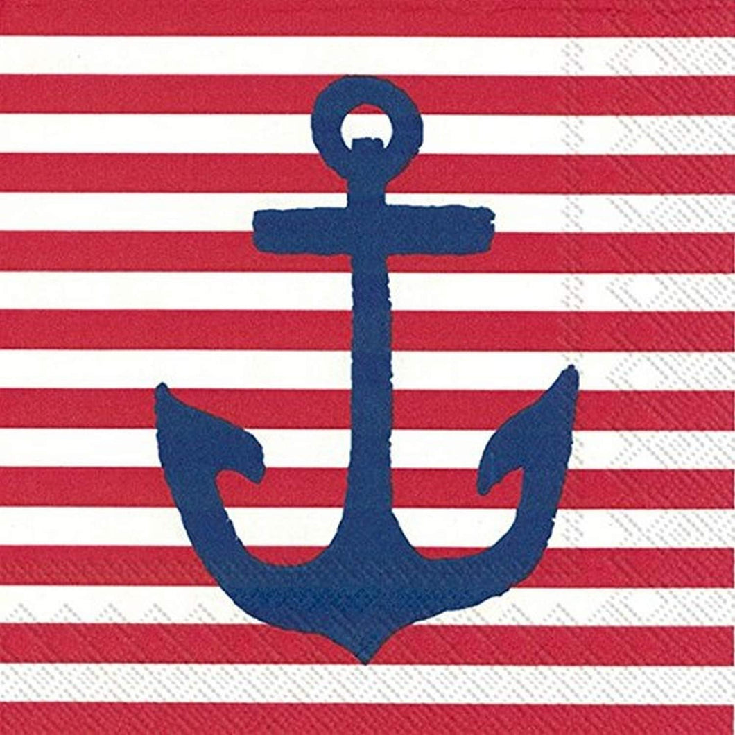 Red Anchor Cocktail Napkins