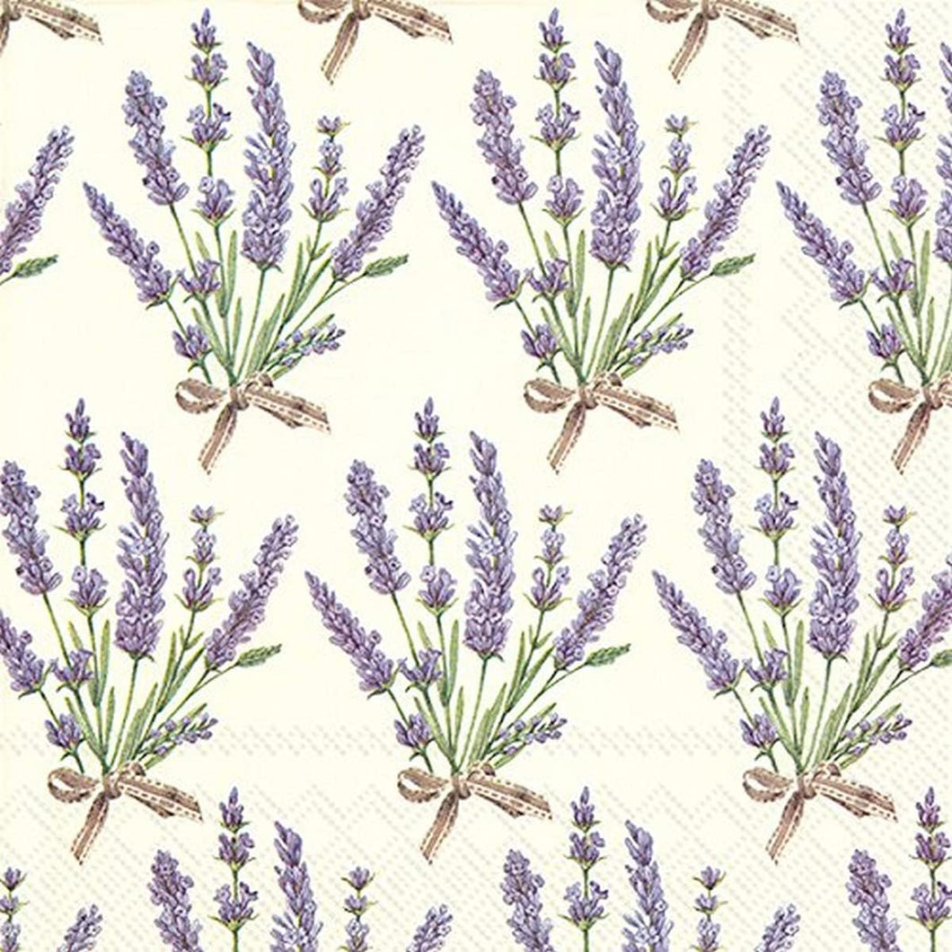 Cream Lavender Lunch Napkins