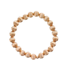 Load image into Gallery viewer, Sophie 14K Gold Filled Corrugated Beaded Bracelet 7mm
