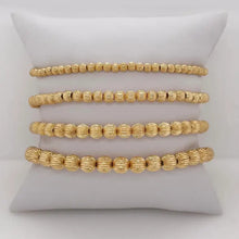 Load image into Gallery viewer, Sophie 14K Gold Filled Corrugated Beaded Bracelet 4mm
