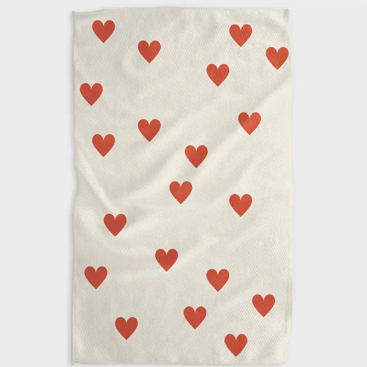 Geometry Simple Love Tea Towel