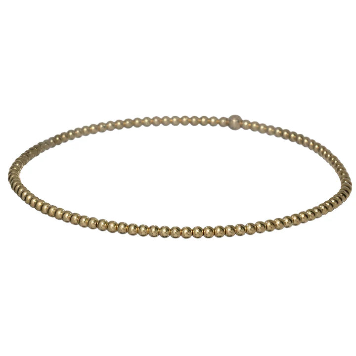 Classic 14K Gold Filled Ball Beaded Bracelet 2mm