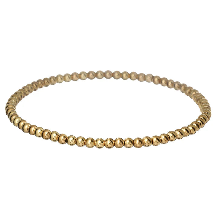 Classic 14K Gold Filled Ball Beaded Bracelet 3mm