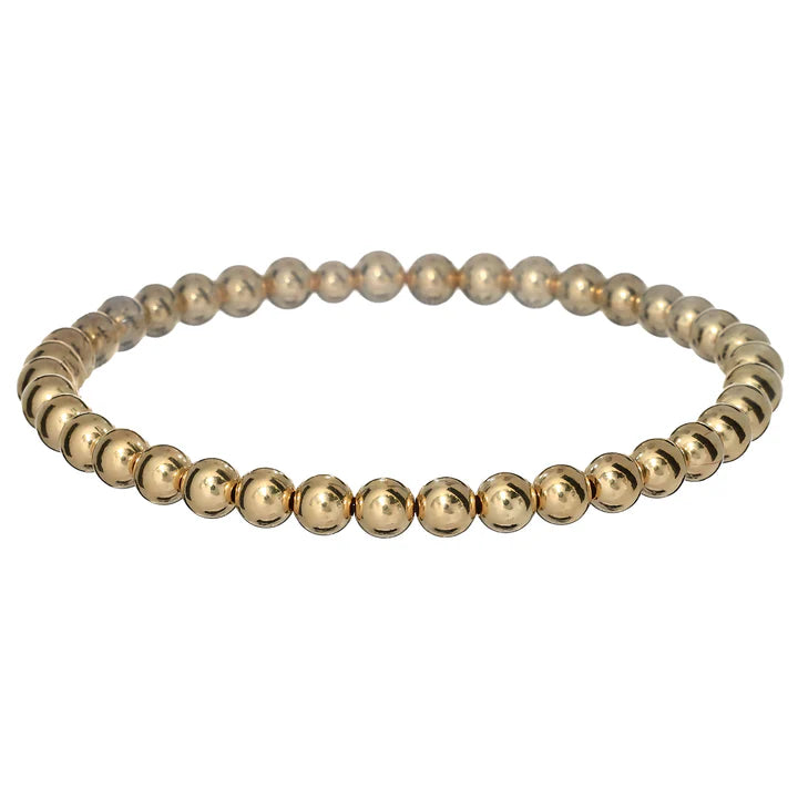 Classic 14K Gold Filled Ball Beaded Bracelet 5mm