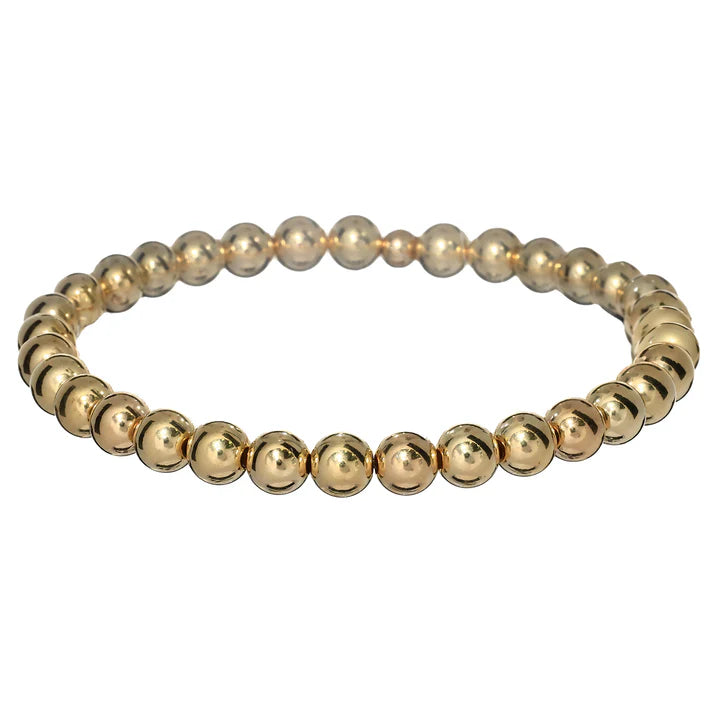 Classic 14K Gold Filled Ball Beaded Bracelet 6mm