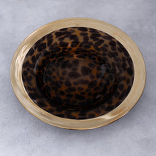 Load image into Gallery viewer, Beatriz Ball Glass Tortoise and Gold Round Platter
