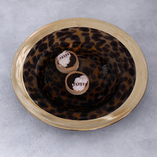 Load image into Gallery viewer, Beatriz Ball Glass Tortoise and Gold Round Platter
