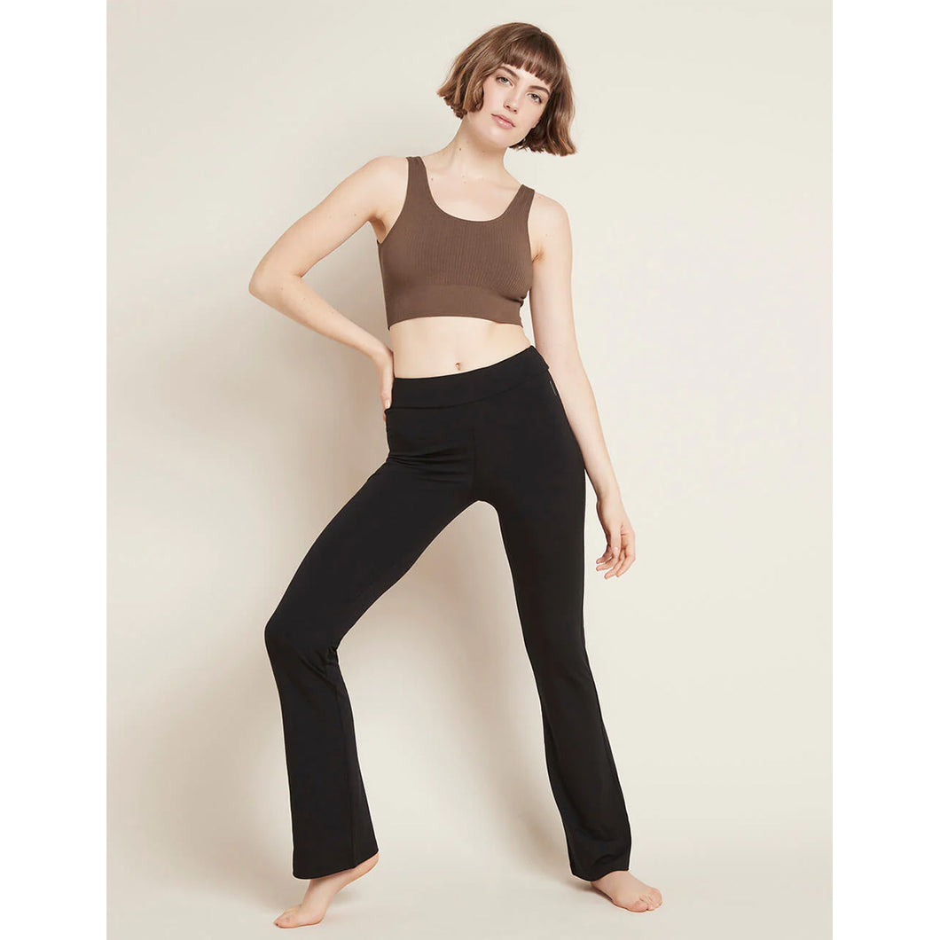 Boody Black High Waist Flare Pants