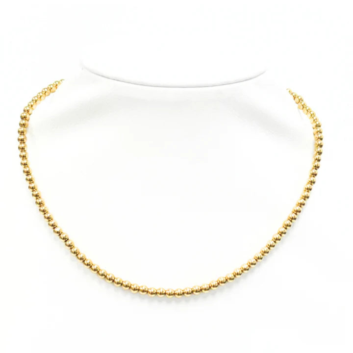 Classic 14K Gold Filled Ball Beaded Choker 4mm