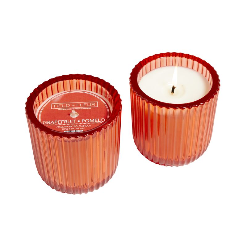 Hillhouse Naturals Grapefruit Pomelo Glass Colored Candle