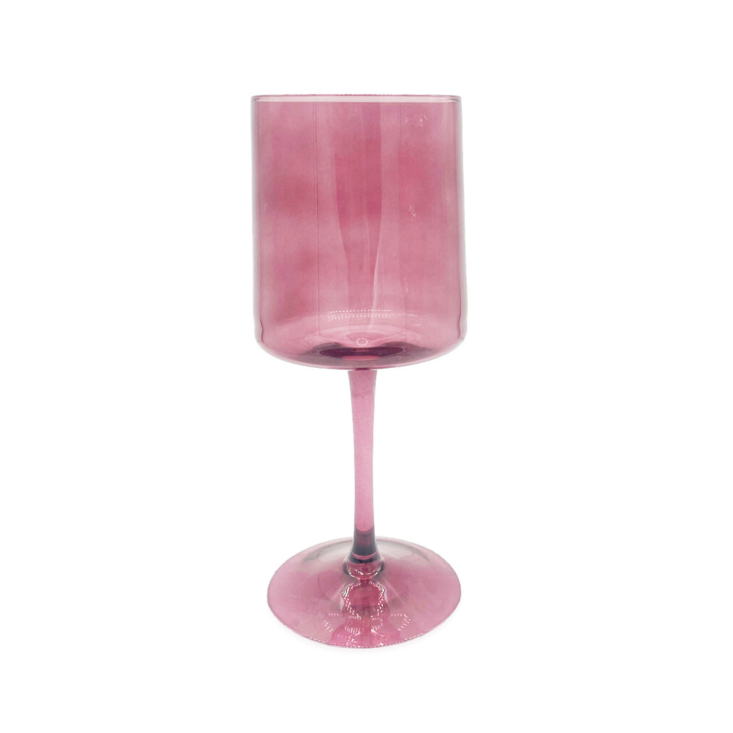 Mid Century Wine Glass in Blush