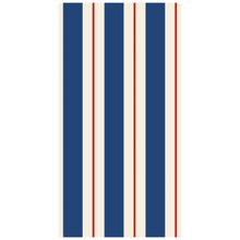 Load image into Gallery viewer, Navy &amp; Red Awning Stripe Guest Napkins
