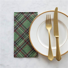 Load image into Gallery viewer, Green Plaid Guest Napkin
