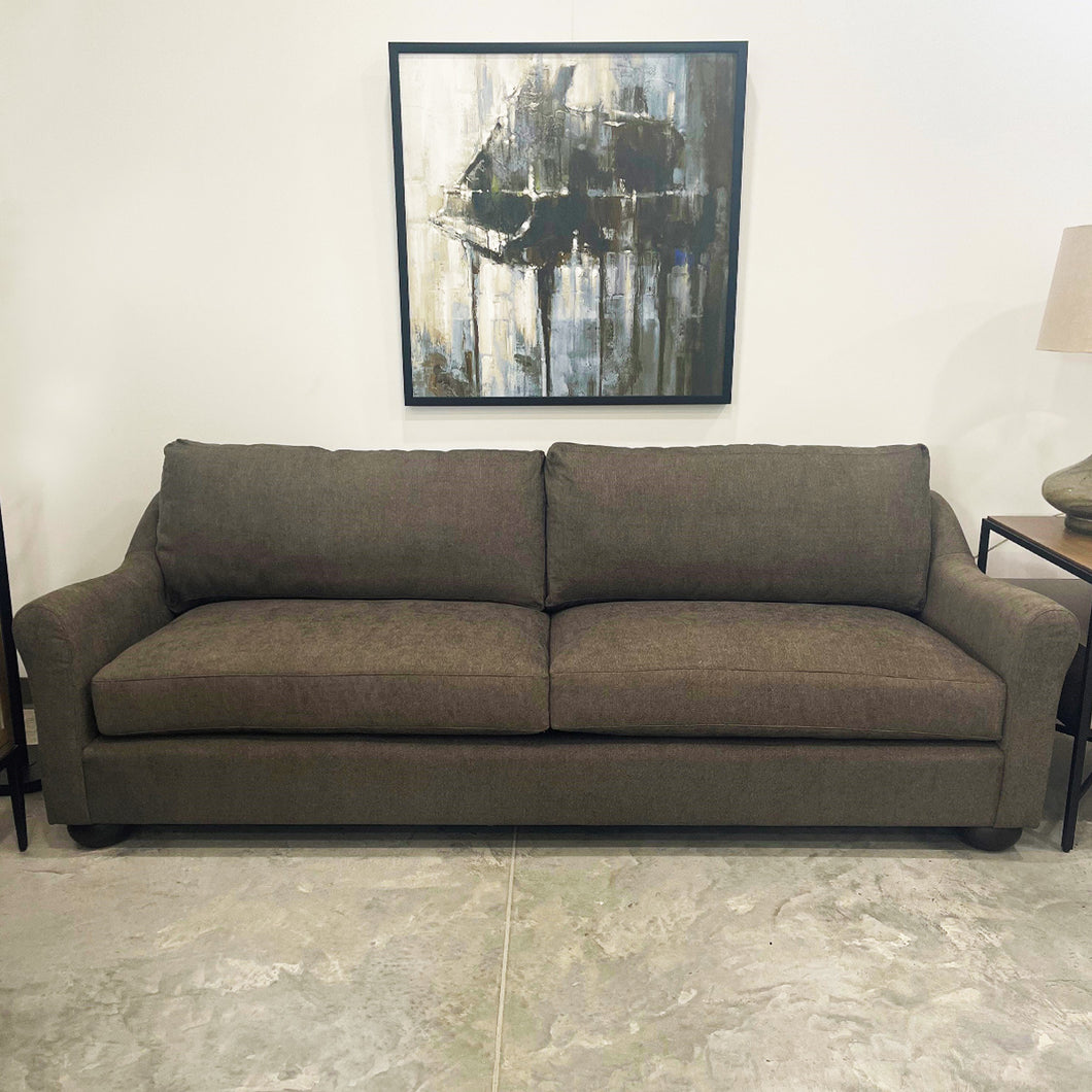 Custom Lab Sofa Standard Depth in Steel Performance Fabric