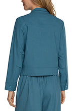 Load image into Gallery viewer, Liverpool Ocean Blue Utility Crop Jacket
