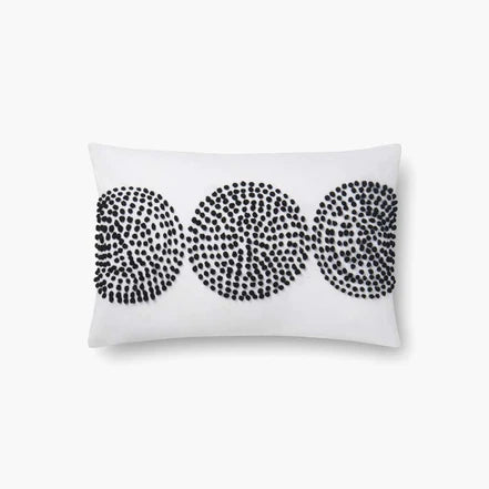 Natural & Black Circles Pillow