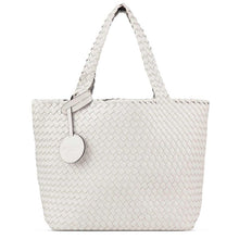 Load image into Gallery viewer, Ilse Jacobsen White with Silver Tote Bag
