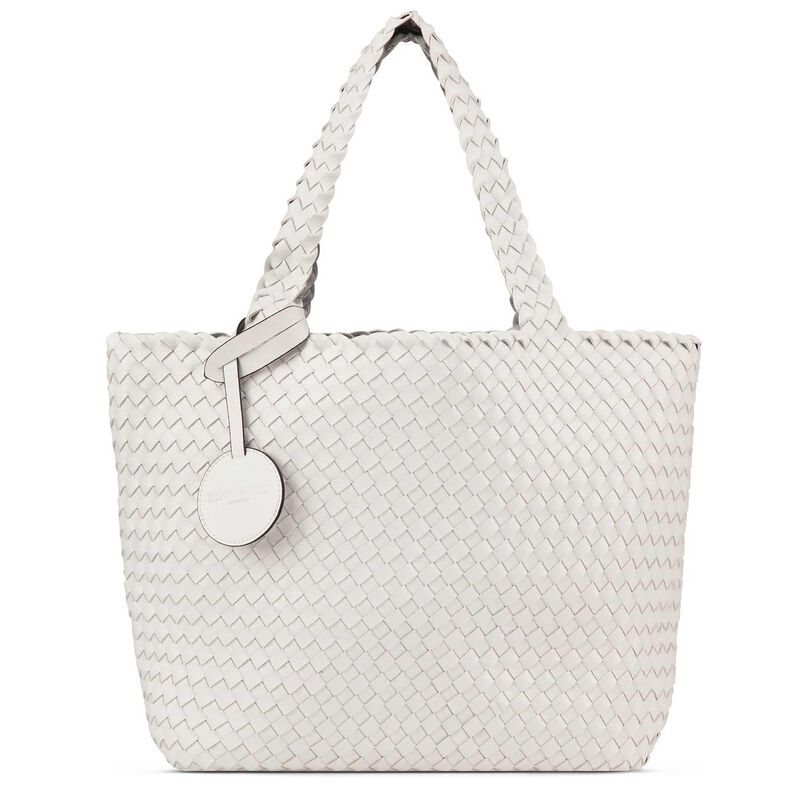 Ilse Jacobsen White with Silver Tote Bag