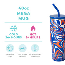 Load image into Gallery viewer, SWIG Fanzone Royal + Orange Mega Mug 40oz
