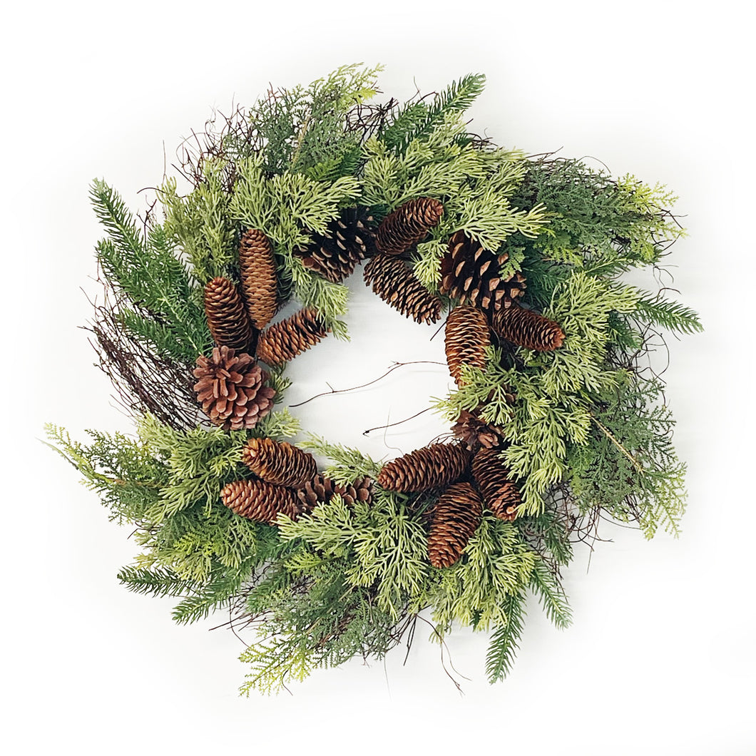 Mixed  Cedar Wreath 24