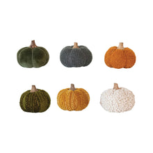 Load image into Gallery viewer, 4&quot; Cotton Blend Assorted Pumpkins
