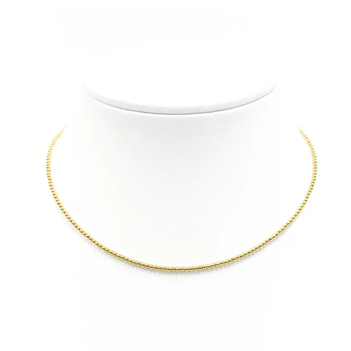 Classic 14K Gold Filled Ball Beaded Choker 2mm