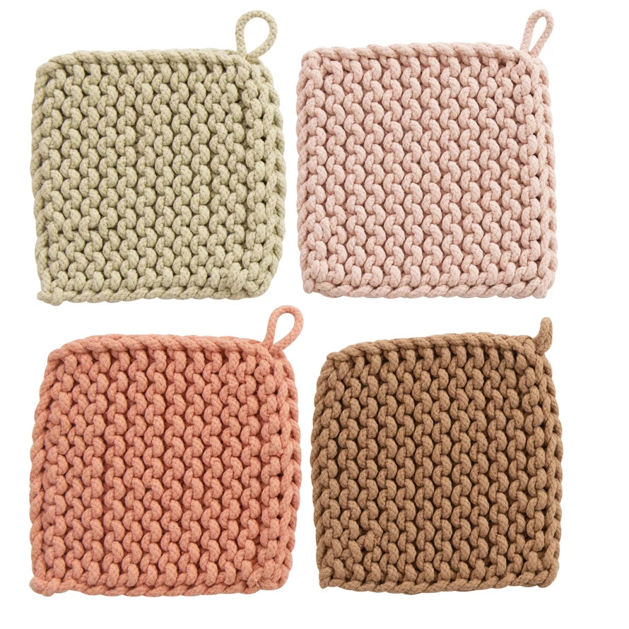 Cotton Crocheted Potholder Assorted
