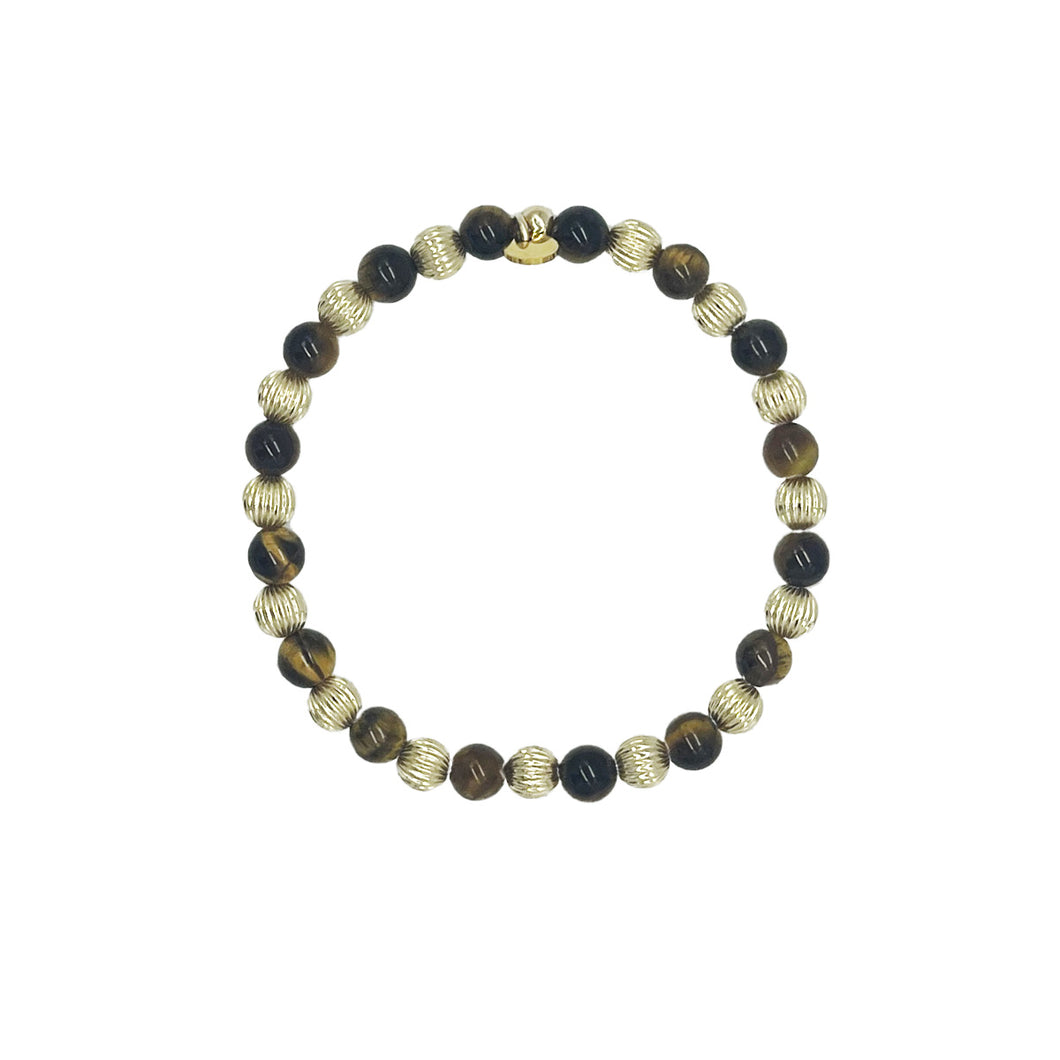 Lucy 14K Gold Filled & Tigers Eye Beaded Bracelet