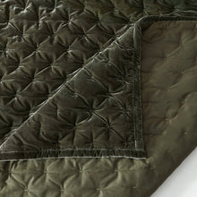 Load image into Gallery viewer, Stella Faux Silk Velvet Quilt Set Fern Green
