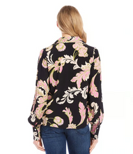 Load image into Gallery viewer, Karen Kane Floral Print Blouson V-Neck Top
