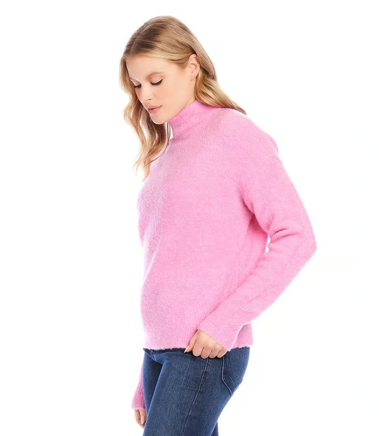 Karen Kane Peony Mock Neck Boucle Sweater