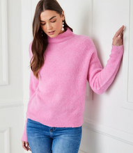 Load image into Gallery viewer, Karen Kane Peony Mock Neck Boucle Sweater
