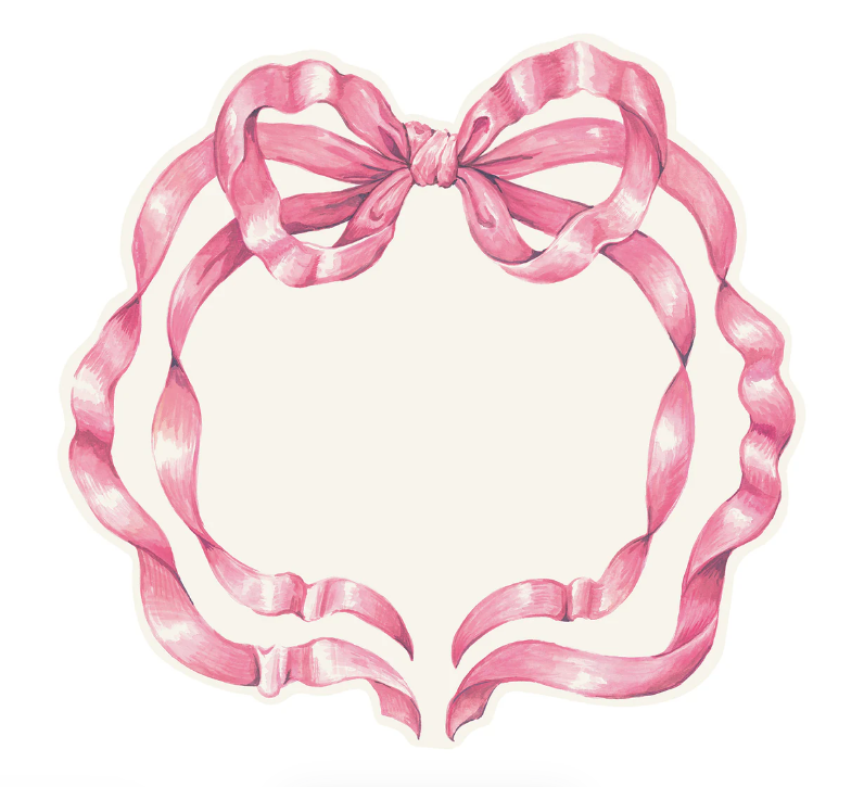 Die-Cut Pink Bow Placemat