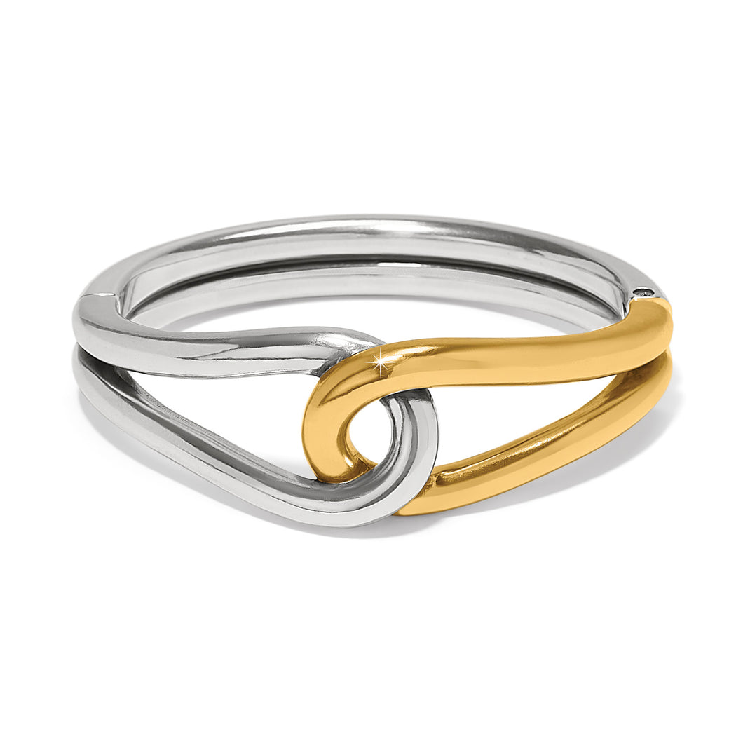 Brighton Interlok Curve Two Tone Hinge Bangle