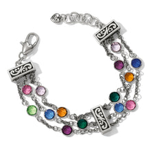 Load image into Gallery viewer, Brighton Elora Gems Multicolor Tri-Strand Bracelet
