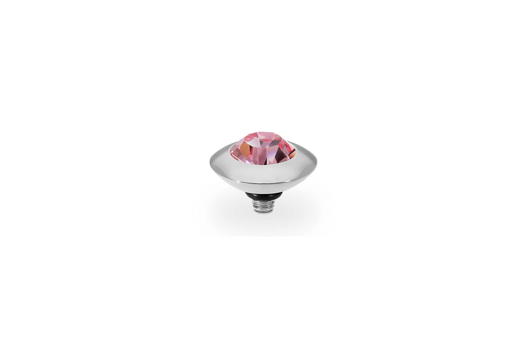 QUDO 9mm Silver Tondo Top in Light Rose