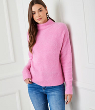 Load image into Gallery viewer, Karen Kane Peony Mock Neck Boucle Sweater
