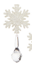 Load image into Gallery viewer, Snowflake Crystal Drop Ornament Assorted
