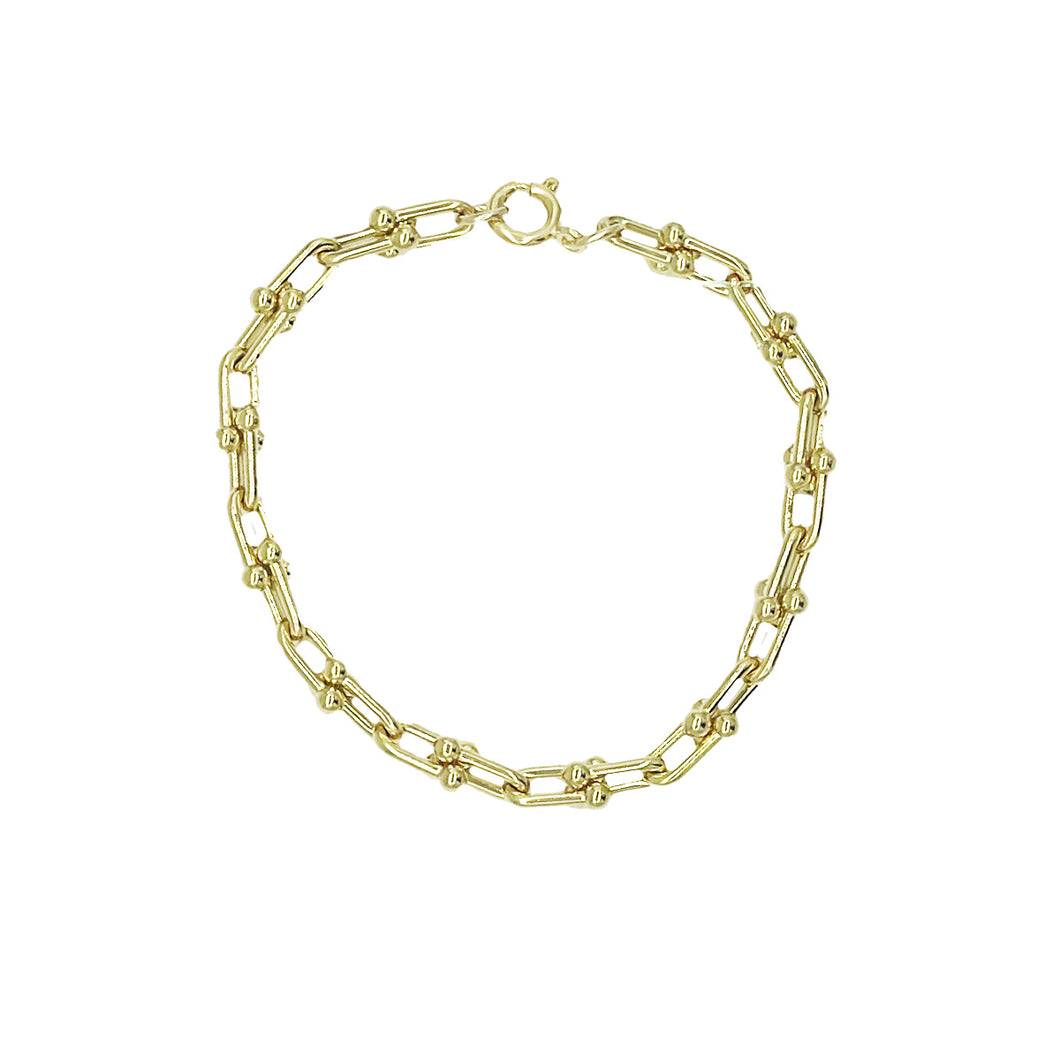 Small Full Chain 18k Gold Plate Bracelet