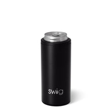 Load image into Gallery viewer, SWIG Black Skinny Can Cooler 12oz
