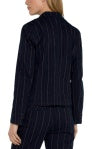 Load image into Gallery viewer, Liverpool Notch Collar One Button Blazer in Lapis Indigo Stripe
