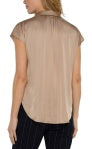 Load image into Gallery viewer, Liverpool Button Front Dolman Sleeve Blouse in Champagne
